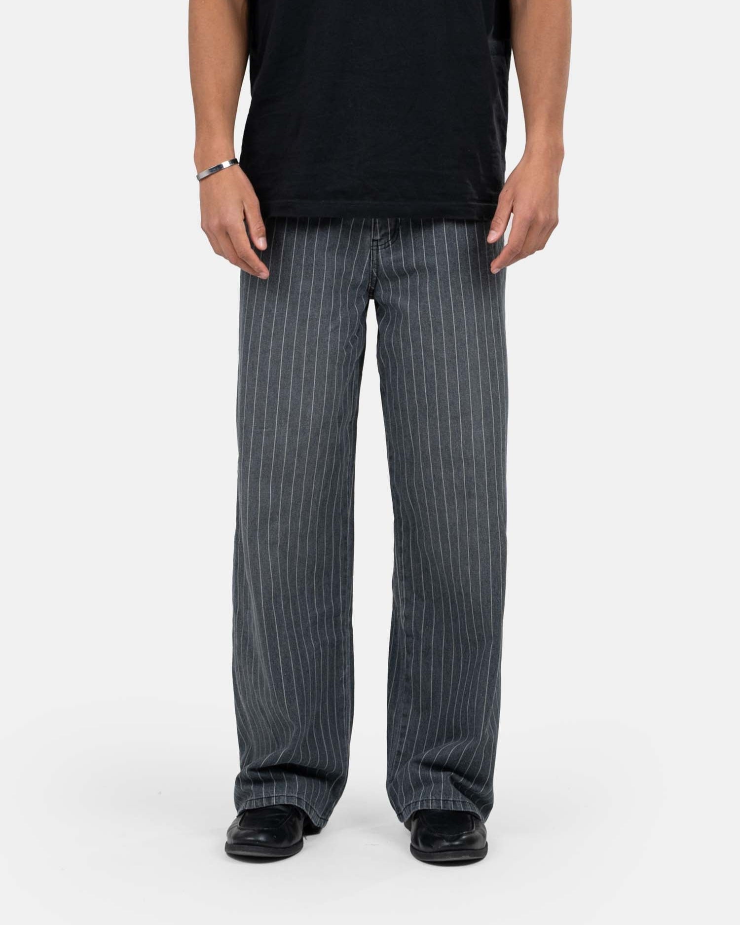 Extra baggy Denim Washed Pinstripe-OSI