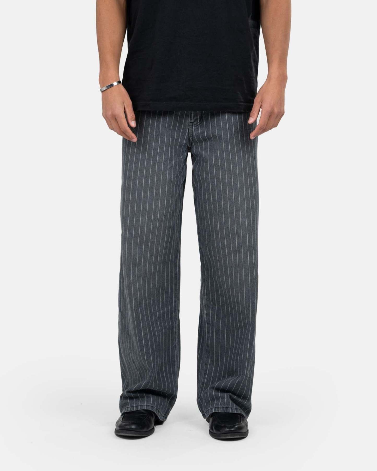 Extra baggy Denim Washed Pinstripe-OSI
