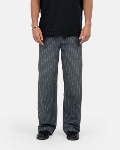 Extra baggy Denim Washed Pinstripe-OSI