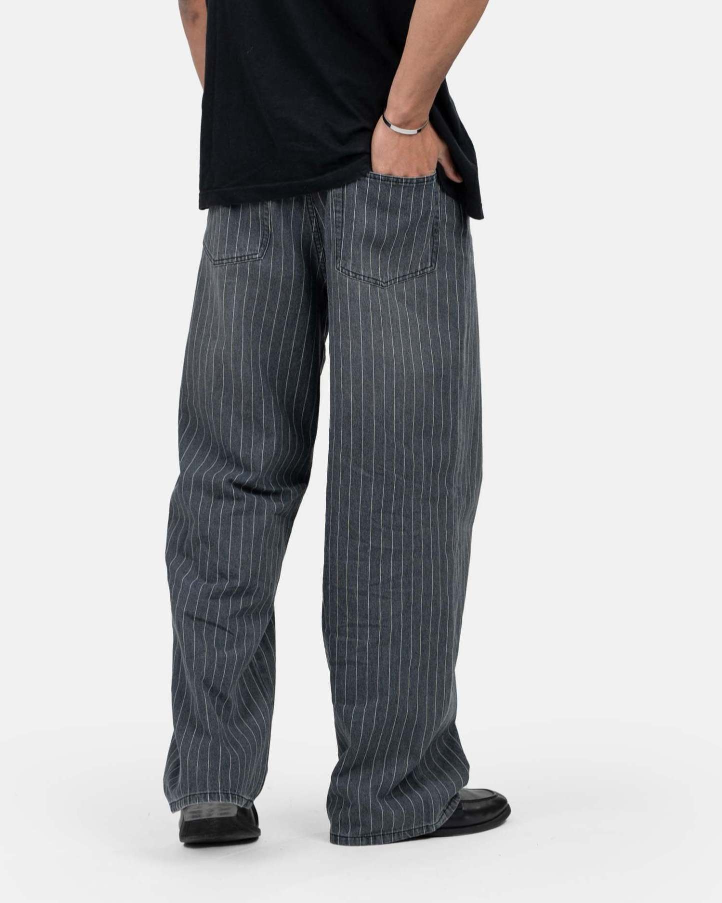 Extra baggy Denim Washed Pinstripe-OSI