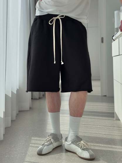 THE BLANC MAXI SHORTS - BLACK-OSI