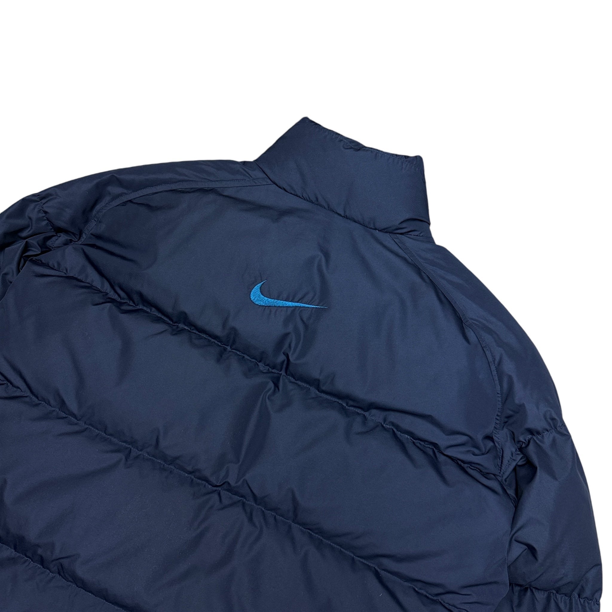 Vintage 90s Center-Swoosh Pufferjacke Navy-OSI