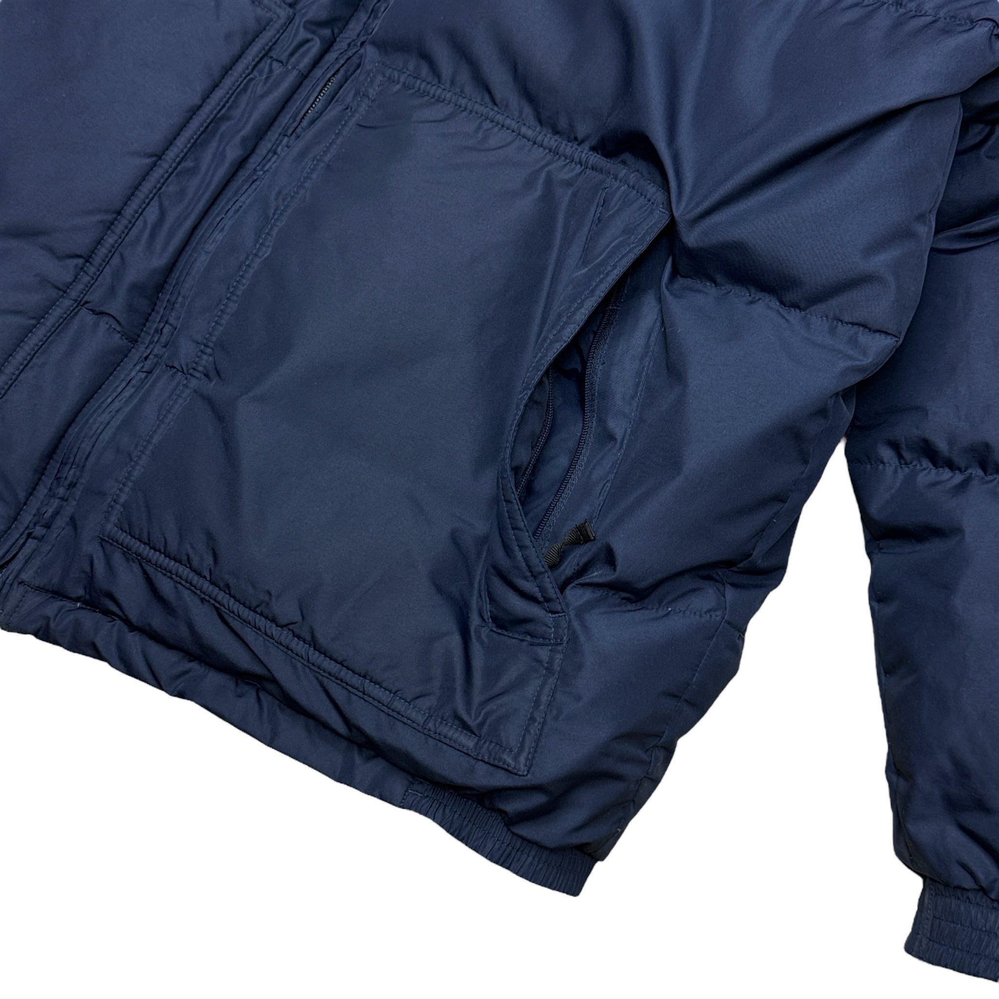 Vintage 90s Center-Swoosh Pufferjacke Navy-OSI