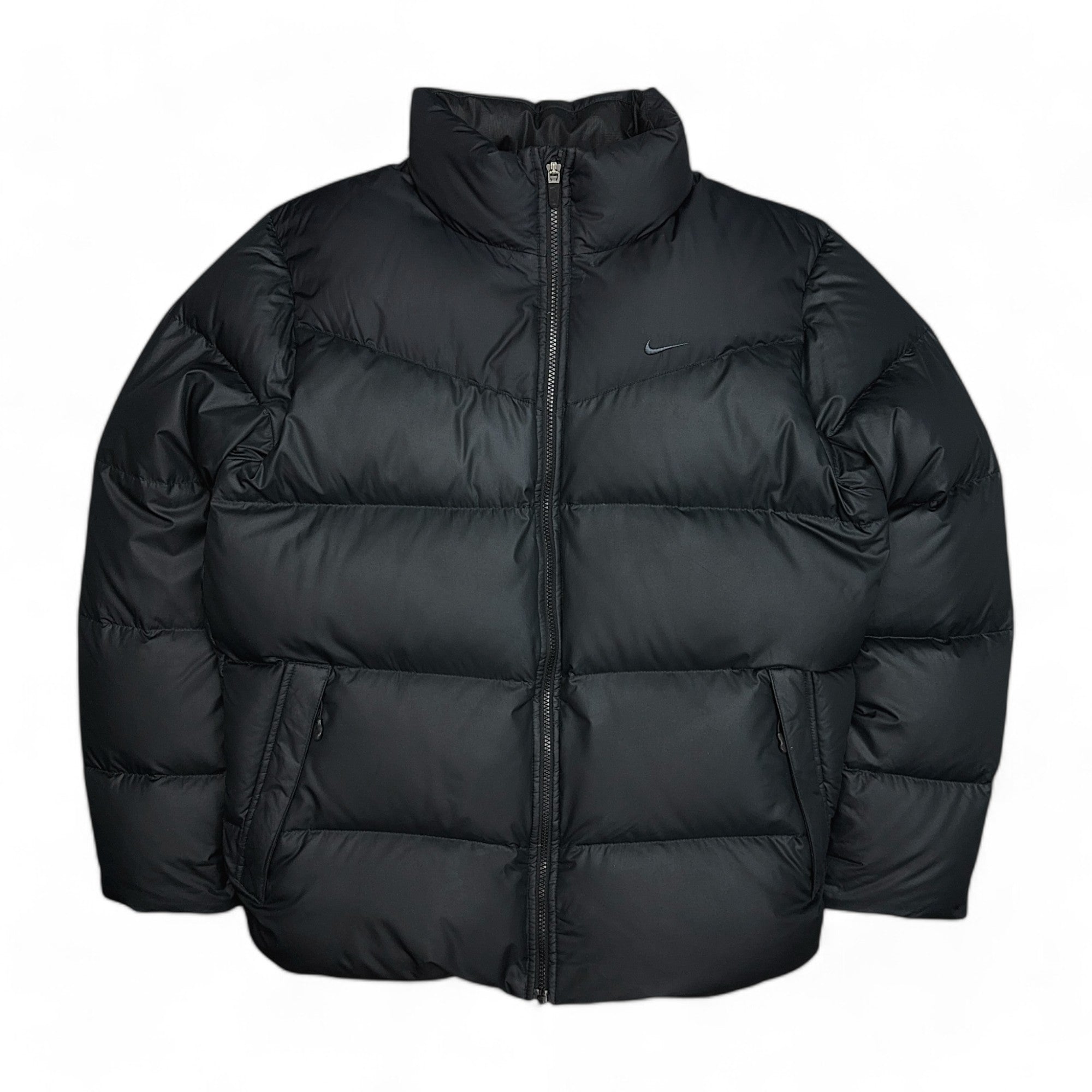 Vintage Down Pufferjacke Schwarz-OSI