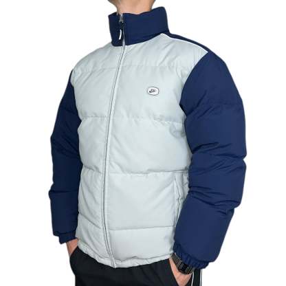 Vintage  Down Pufferjacke Grau Navy-OSI