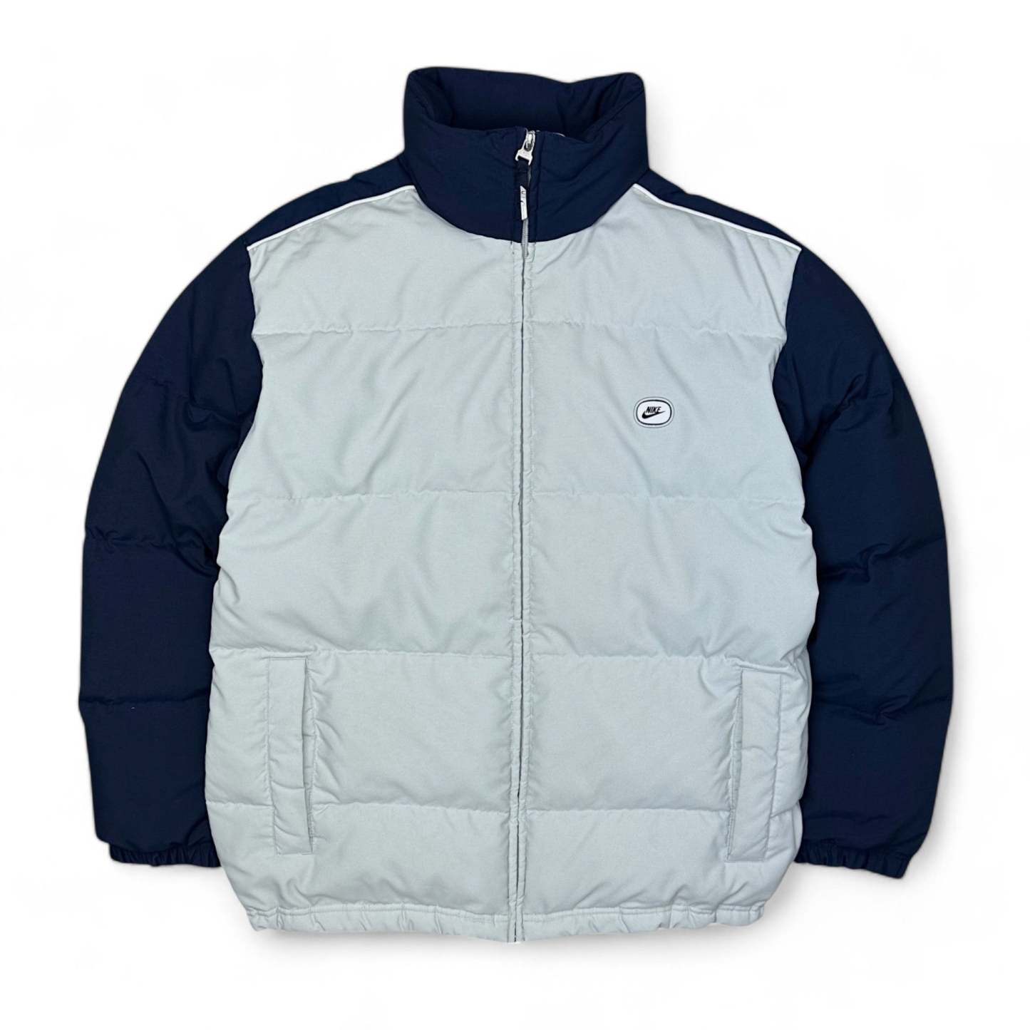 Vintage  Down Pufferjacke Grau Navy-OSI