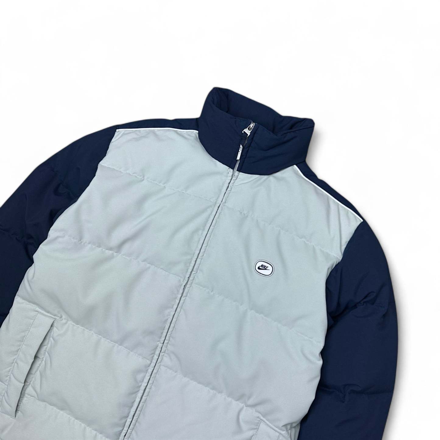 Vintage  Down Pufferjacke Grau Navy-OSI