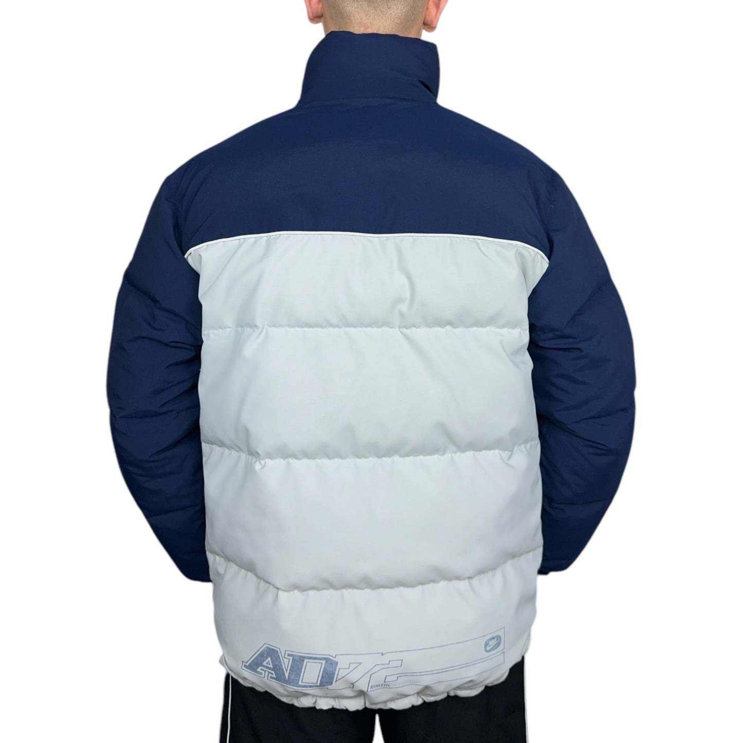 Vintage  Down Pufferjacke Grau Navy-OSI