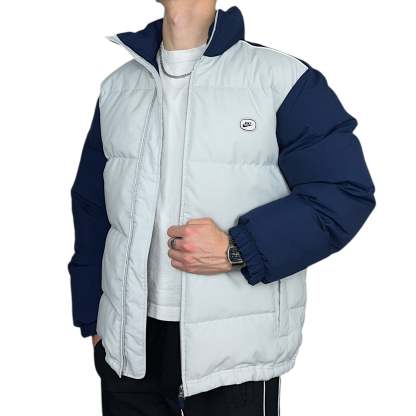 Vintage  Down Pufferjacke Grau Navy-OSI
