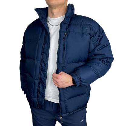 Vintage  Down Pufferjacke Navy-OSI