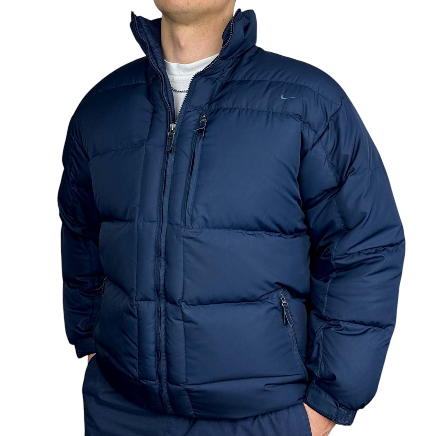 Vintage  Down Pufferjacke Navy-OSI