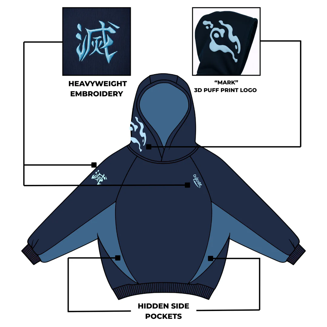 WATER HASHIRA HOODIE-OSI