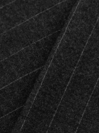 PINSTRIPE PLEATED PANTS - BLACK-OSI