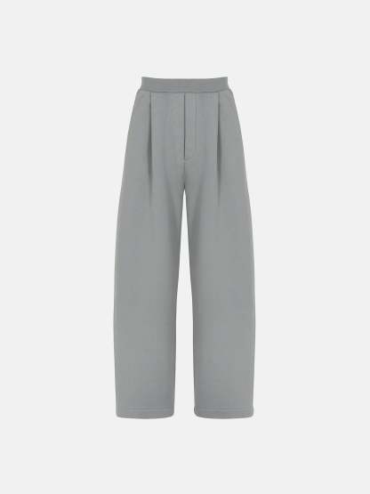 PLEATED SWEATPANTS - GRAY-OSI