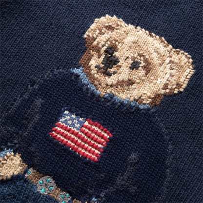 Polo Bear Flag Knit - Navy-OSI