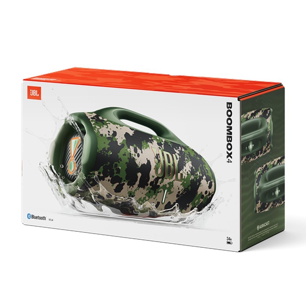 Boombox 4 - Most Powerful Portable Waterproof Speaker with Massive Pro Sound, Up to 34 Hours of Playtime, & Multi-Speaker Connection by Auracast™