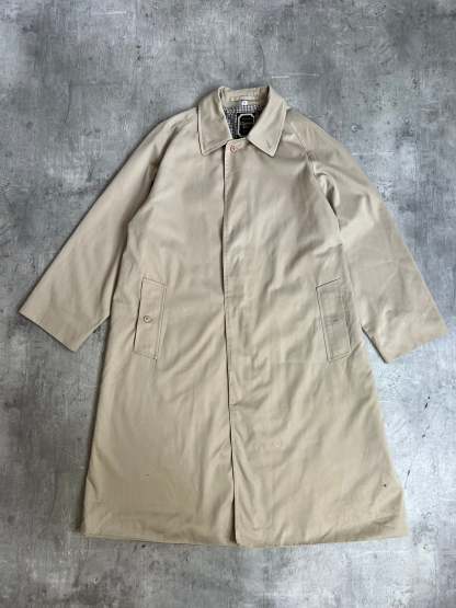 Christian Dior Plaid lined Single Breasted Cream Trench Coat