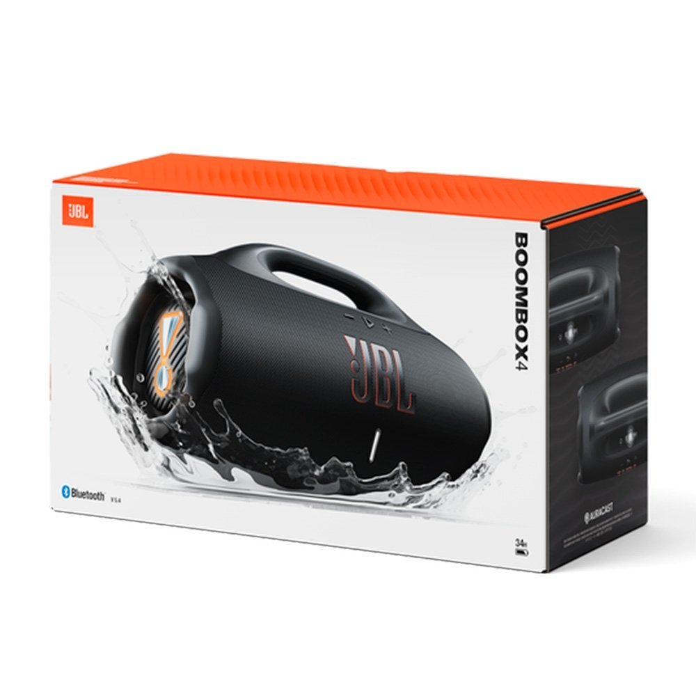 Boombox 4 - Most Powerful Portable Waterproof Speaker with Massive Pro Sound, Up to 34 Hours of Playtime, & Multi-Speaker Connection by Auracast™