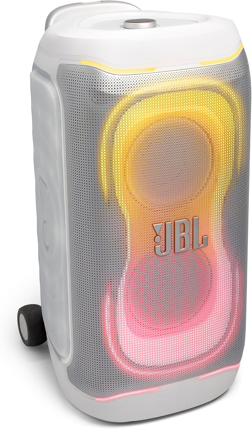 PartyBox 330 - Portable party speaker with legendary sound, AI Sound Boost, Up to 18 hours of playtime, Adaptive futuristic lightshow, and a Telescopic handle with wider, sturdy wheels
