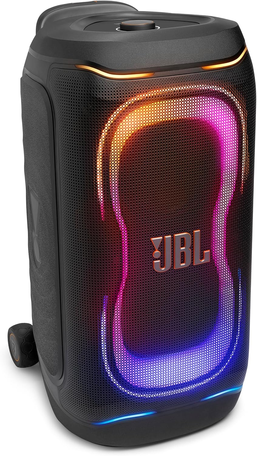 PartyBox 330 - Portable party speaker with legendary sound, AI Sound Boost, Up to 18 hours of playtime, Adaptive futuristic lightshow, and a Telescopic handle with wider, sturdy wheels
