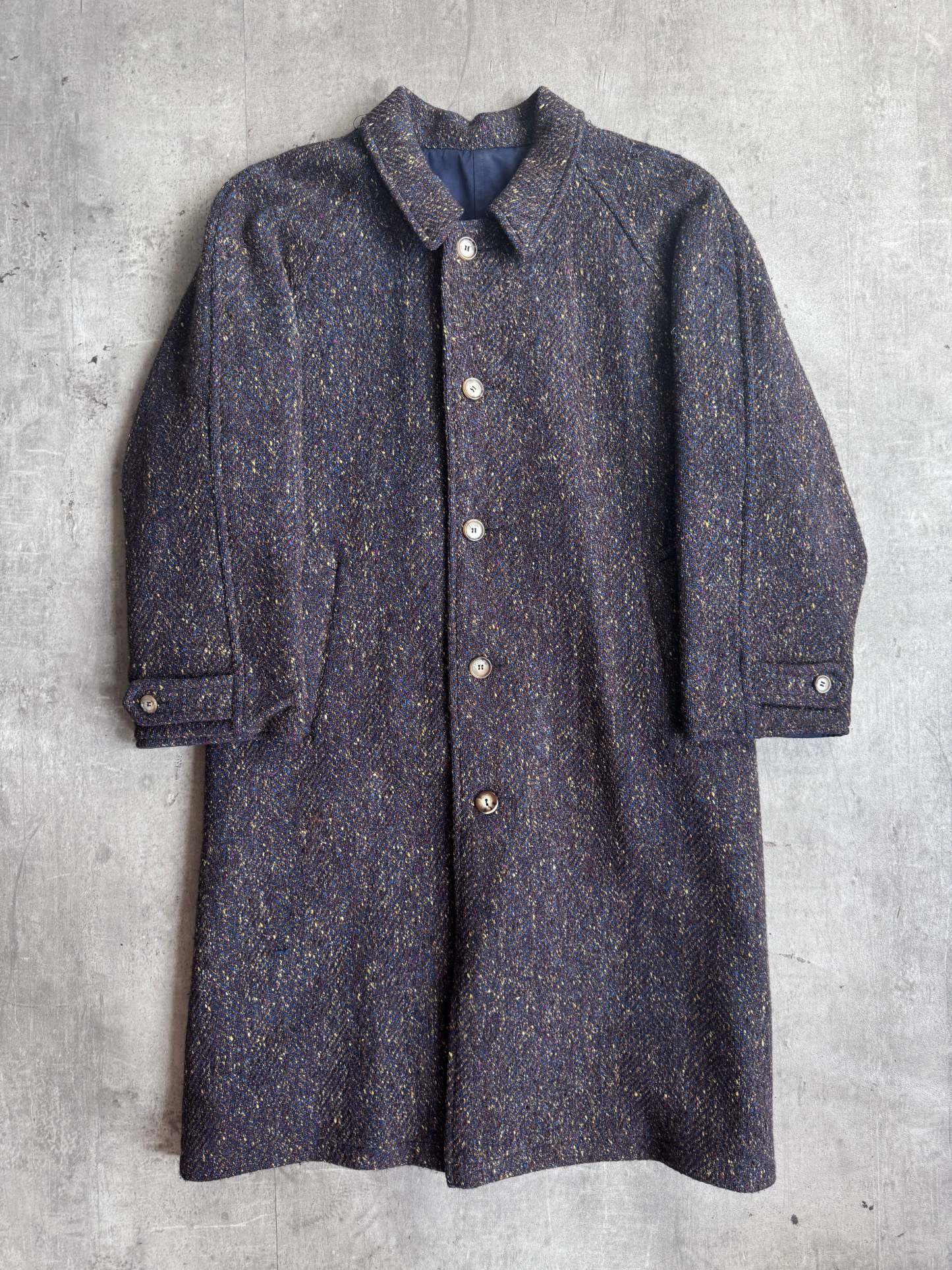 1980's Flecked Wool Reversible Overcoat