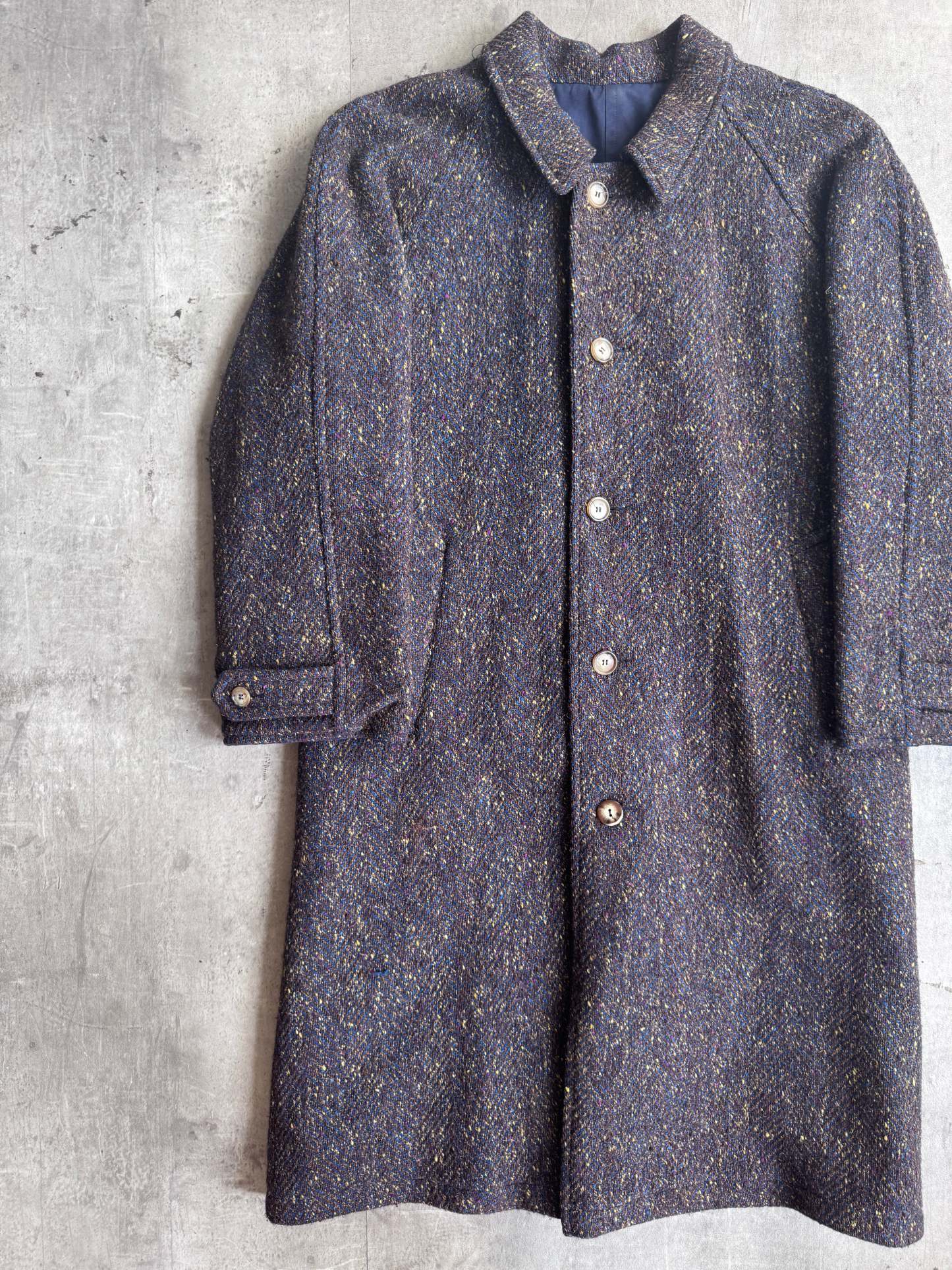 1980's Flecked Wool Reversible Overcoat