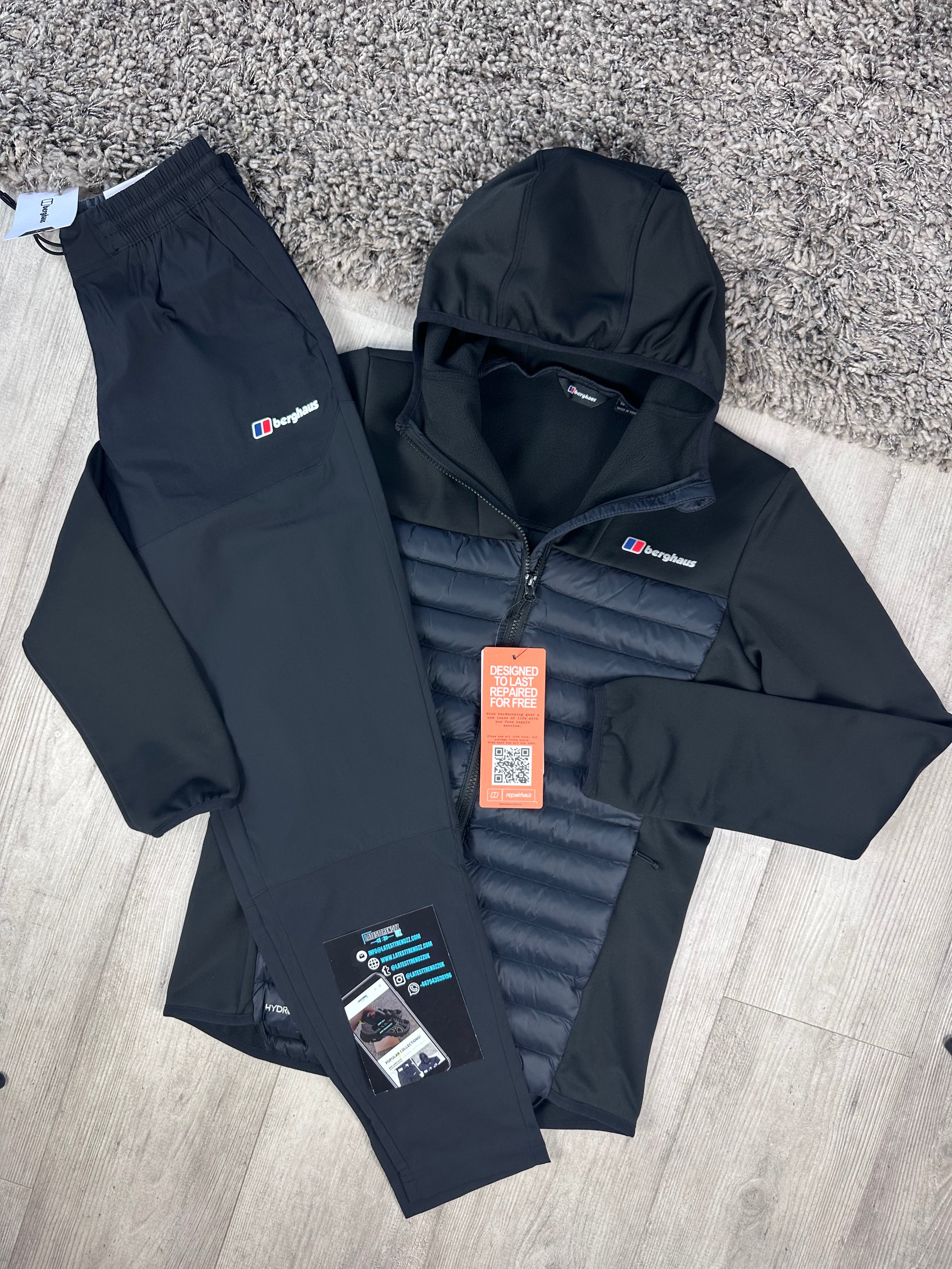 BERGHAUS HYBRID THERAN TRACKSUIT - BLACK / MIDNIGHT BLUE