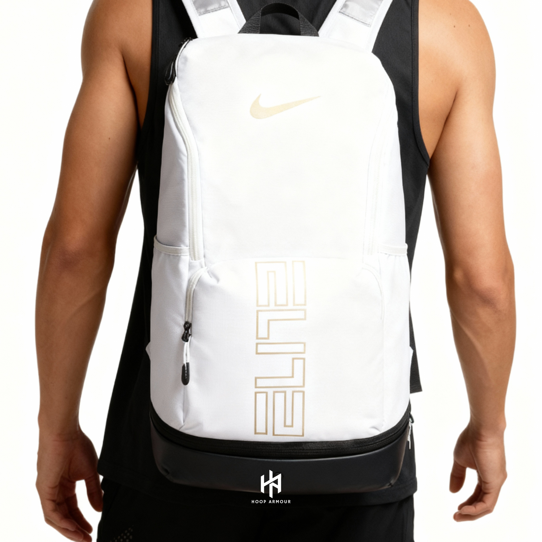 Hoop Armour Elite Backpack White Gold New Edition-Maverick