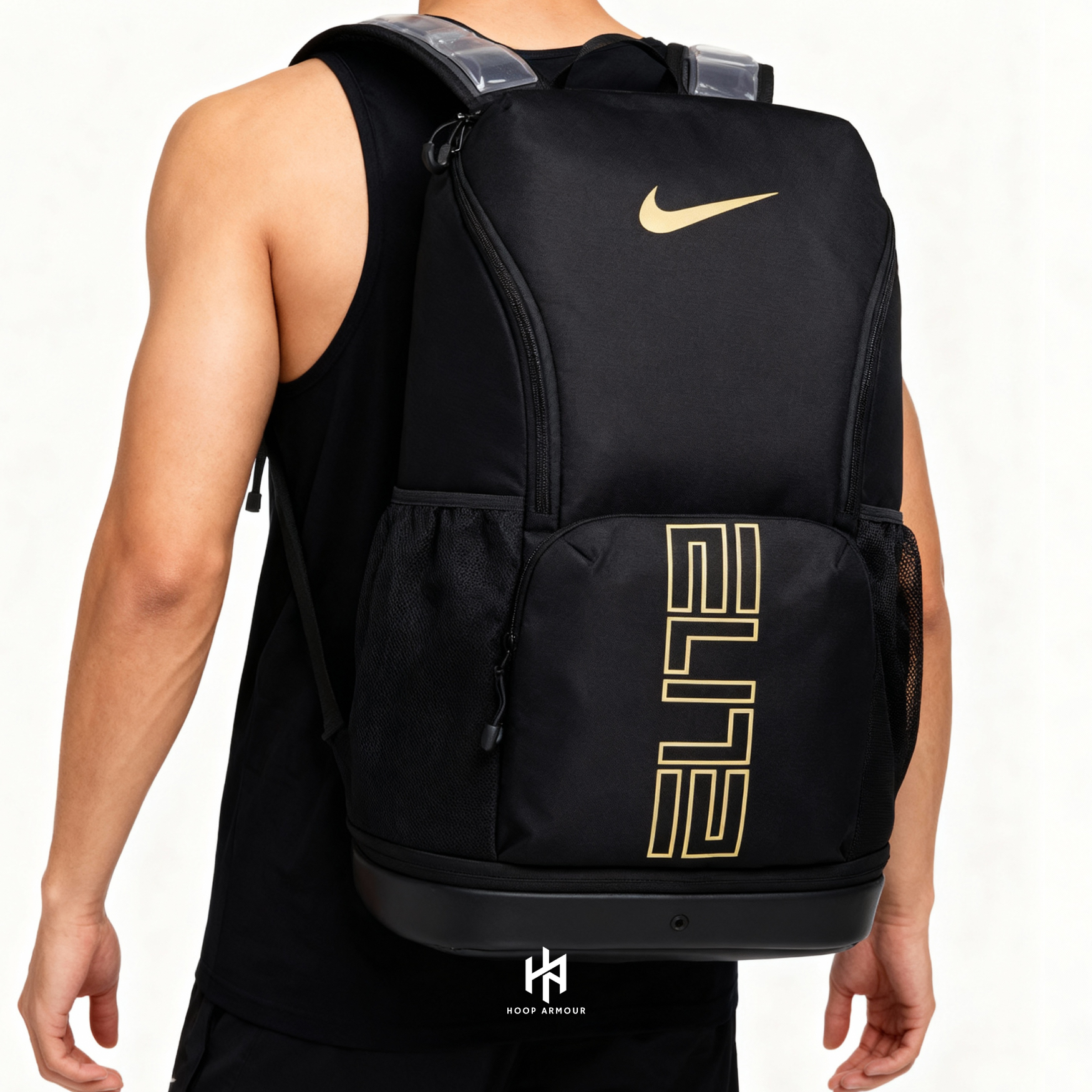 Hoop Armour Elite Backpack Black Gold New Edition-Maverick