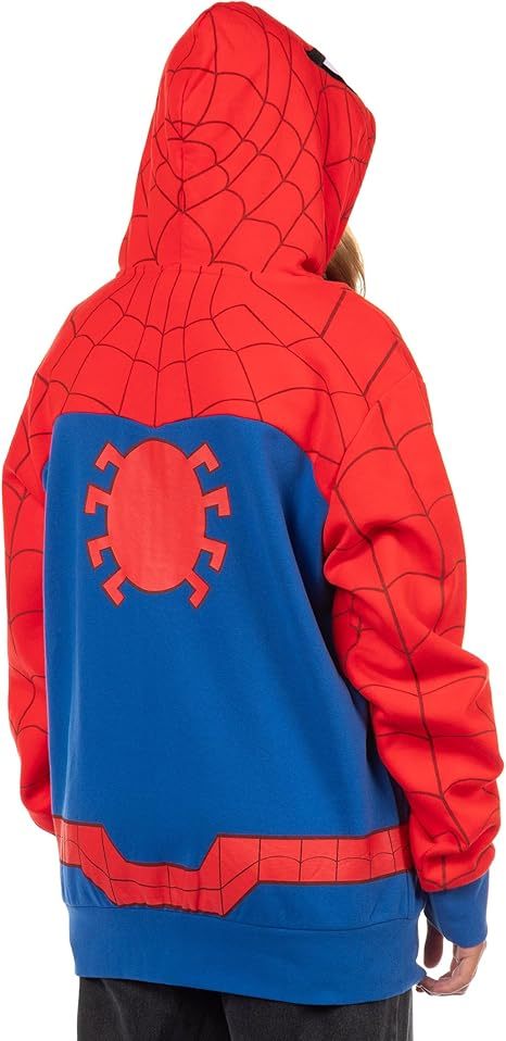 Marvel Spider-Man Hoodie Men's Cosplay Costume Zip Up Hooded Sweatshirt