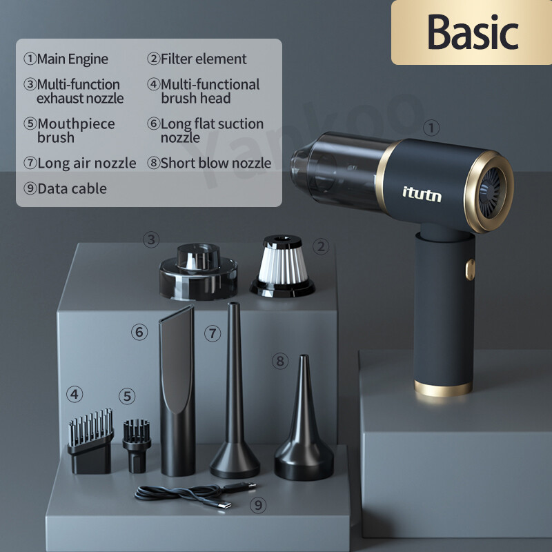 Itutn Wireless Vacuum Cleaner ZX-106 Suction & Blow 4 in 1 5000Pa Powerful Suction 4000mAh Long Endurance Suitable For Car/home/outdoor