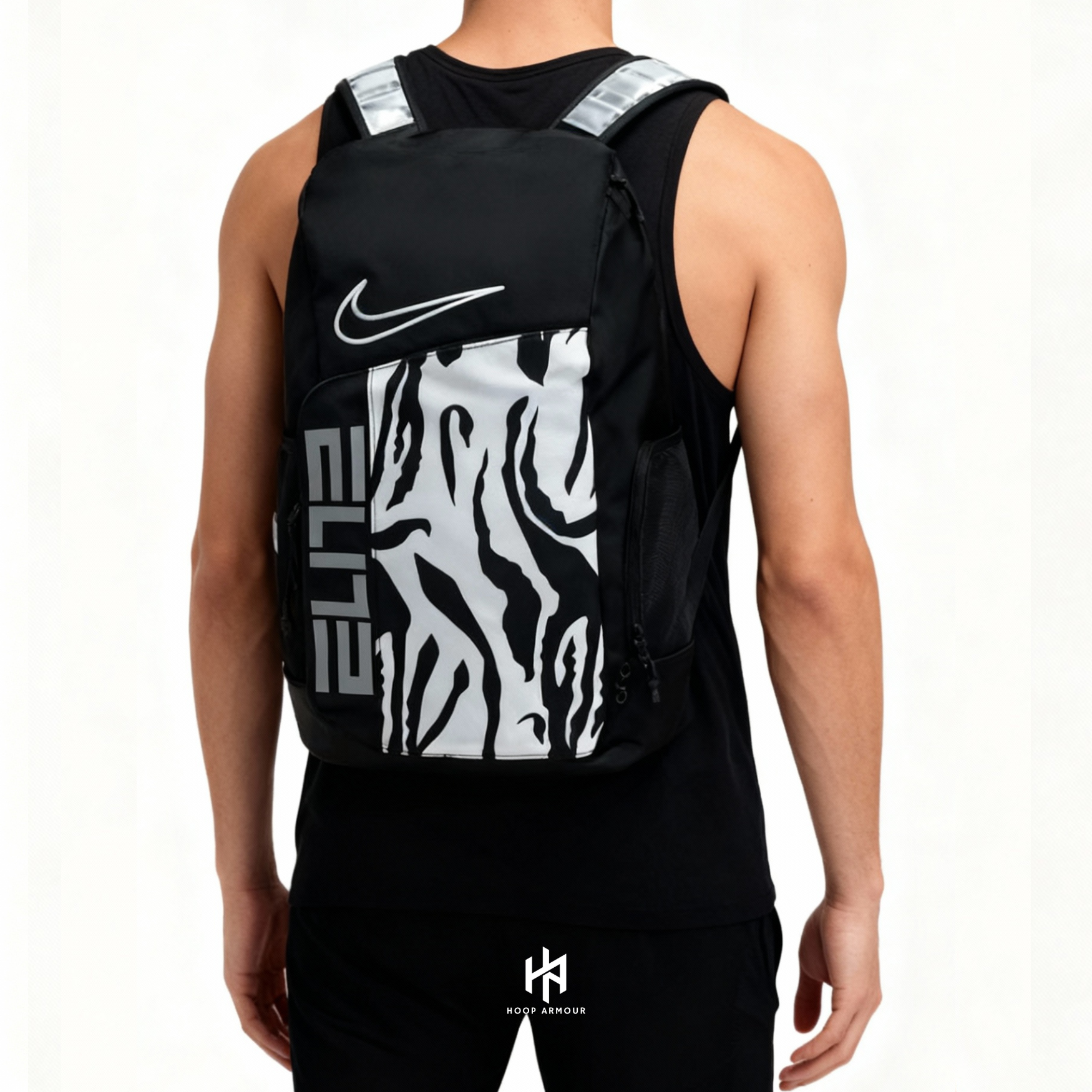 Hoop Armour Elite Backpack Black White-Maverick
