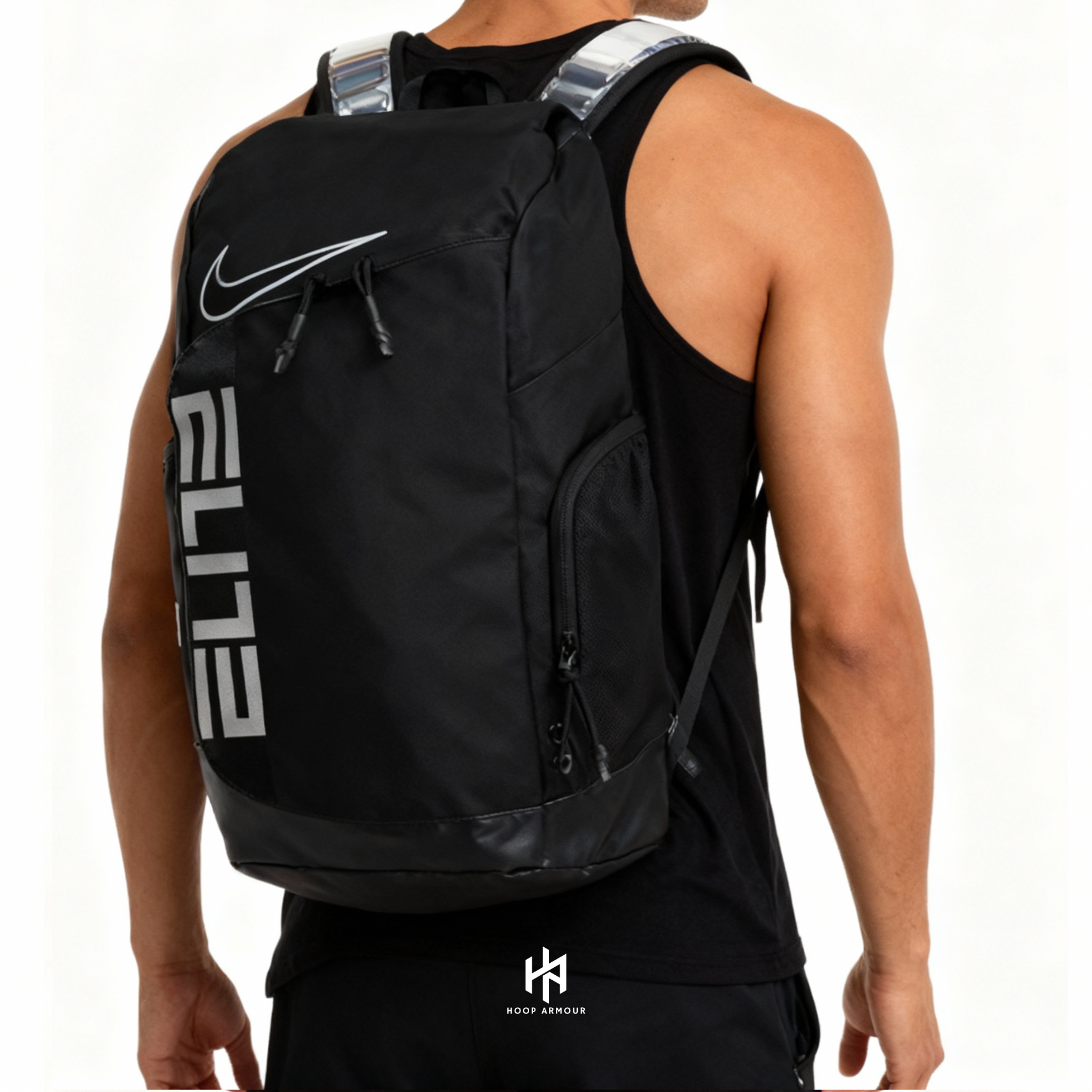 Hoop Armour Elite Backpack Black White-Maverick
