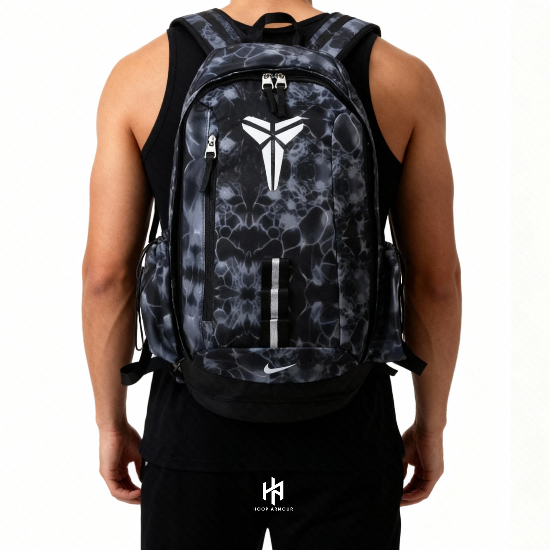 Hoop Armour Mamba Backpack Black White-Maverick