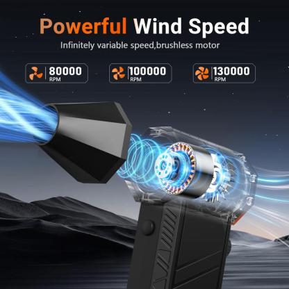 Compressed-Air-Duster-Mini-Blower- Turbo Fan- 140000RPM Electric Duster- Keyboard Cleaning kit- No Canned- Replace Compressed air can- Jet Dry Blower- Car Dryer air Blower- Pc dusters for Cleaning