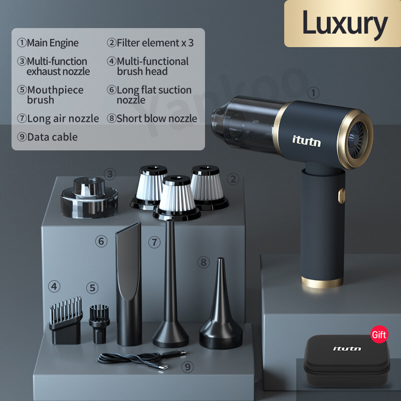 Itutn Wireless Vacuum Cleaner ZX-106 Suction & Blow 4 in 1 5000Pa Powerful Suction 4000mAh Long Endurance Suitable For Car/home/outdoor