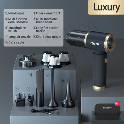 Itutn Wireless Vacuum Cleaner ZX-106 Suction & Blow 4 in 1 5000Pa Powerful Suction 4000mAh Long Endurance Suitable For Car/home/outdoor