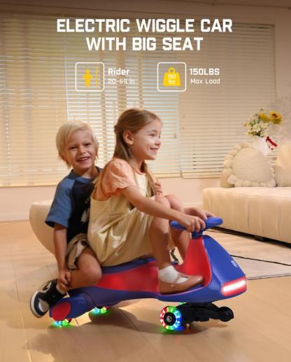 FanttikRide N7 Electric Wiggle Car with Pedal, Ride on Toy