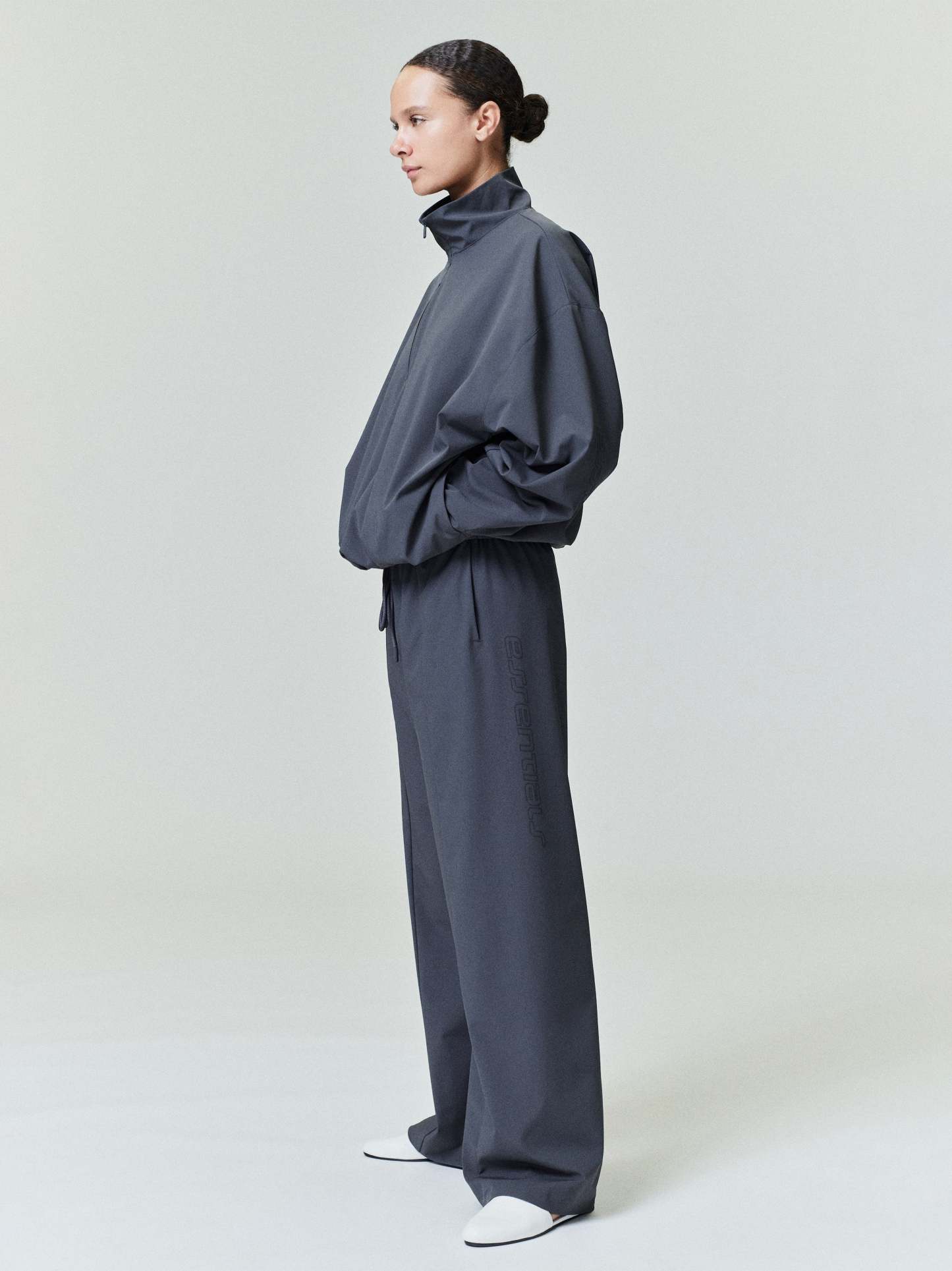 Womens Nylon Half Zip Track Jacket