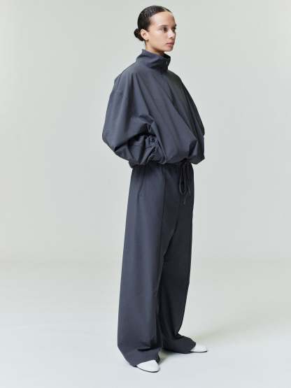 Womens Nylon Half Zip Track Jacket