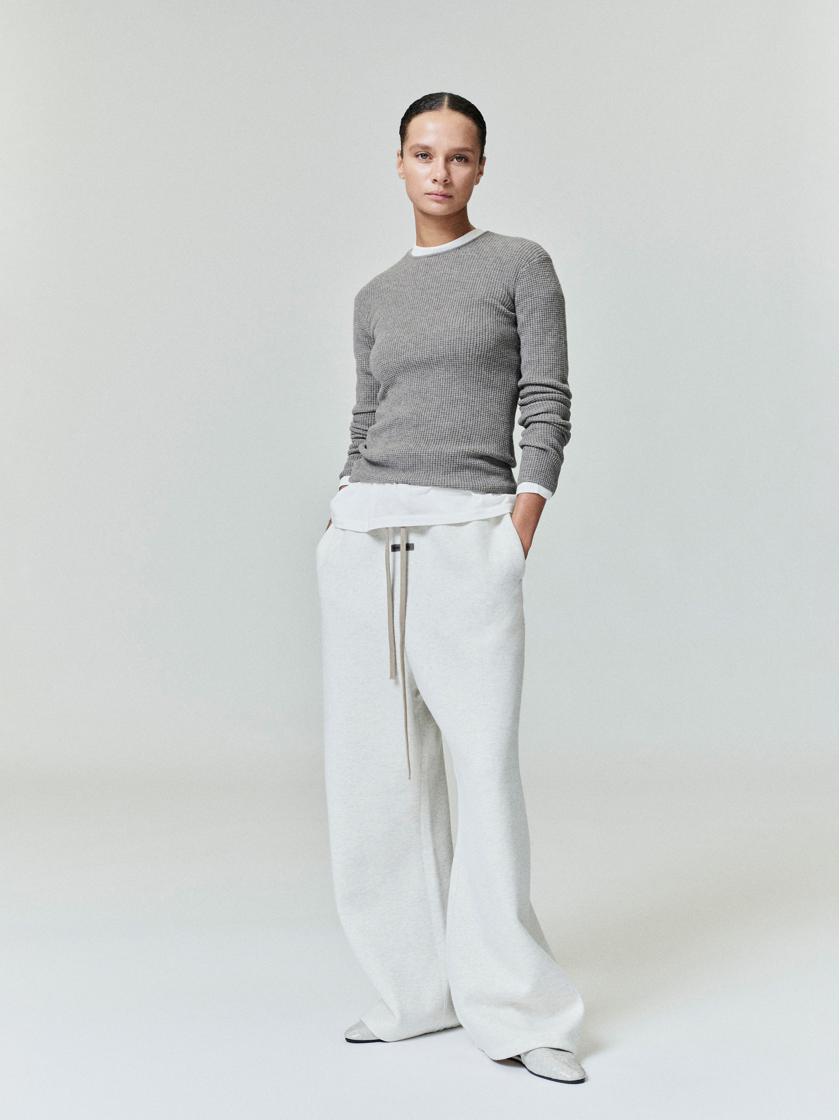 Womens Waffle Long Sleeve Top