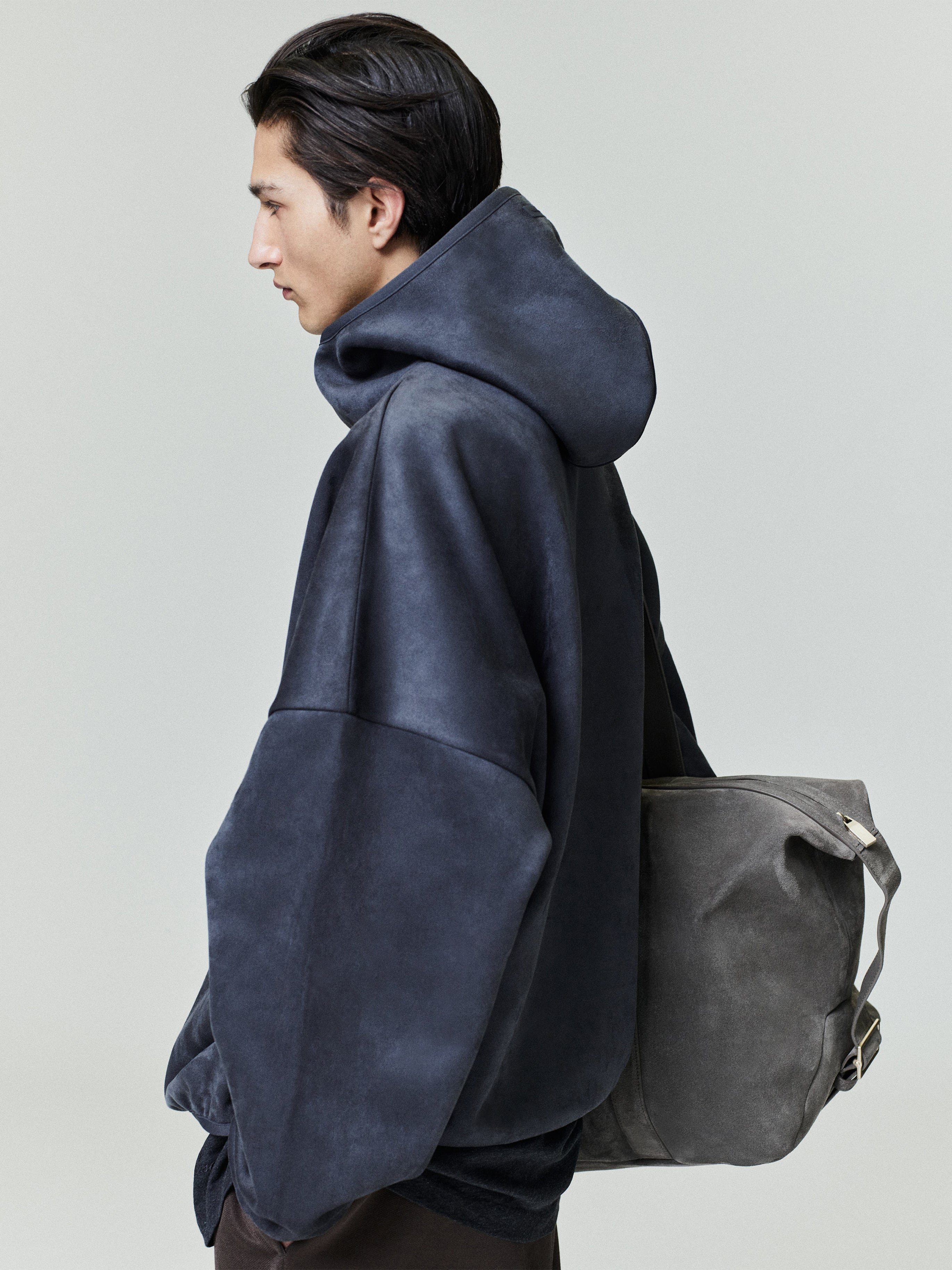 Suede Fleece Modern Hoodie