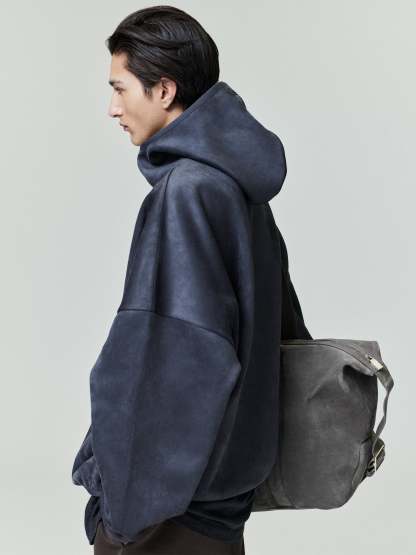 Suede Fleece Modern Hoodie