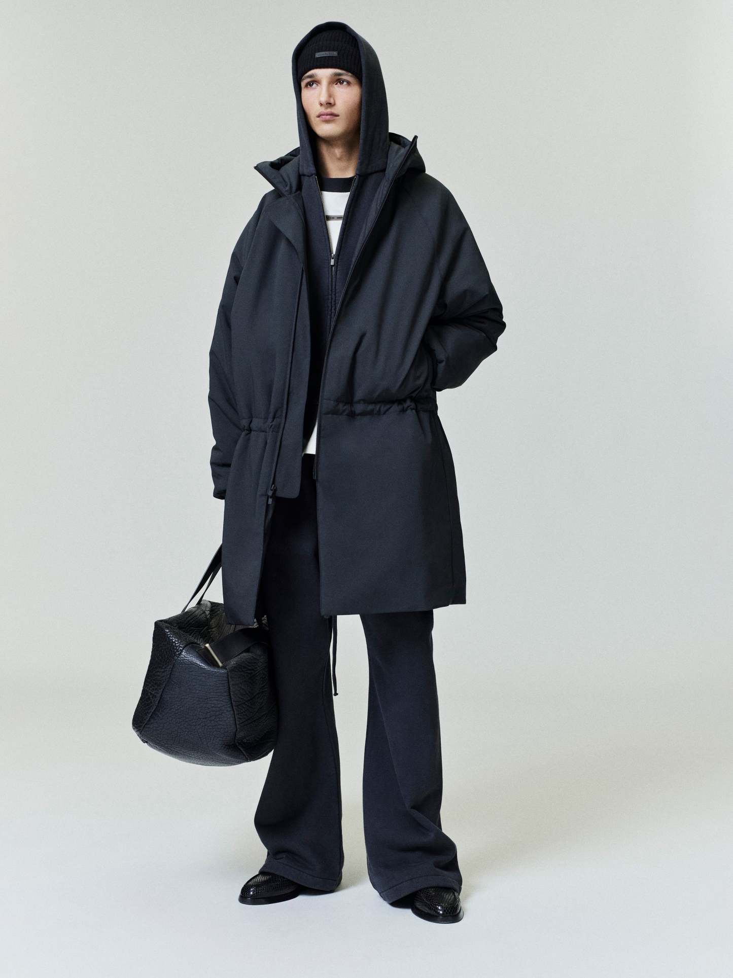 Tech Nylon Hooded Parka