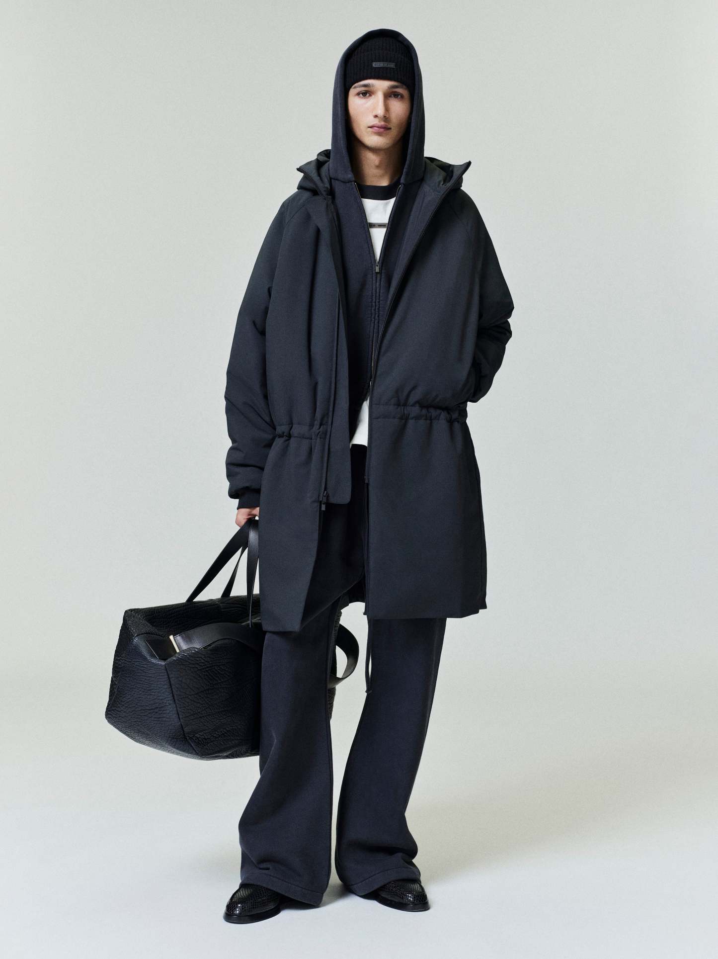 Tech Nylon Hooded Parka