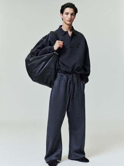 Suede Fleece Flare Sweatpant