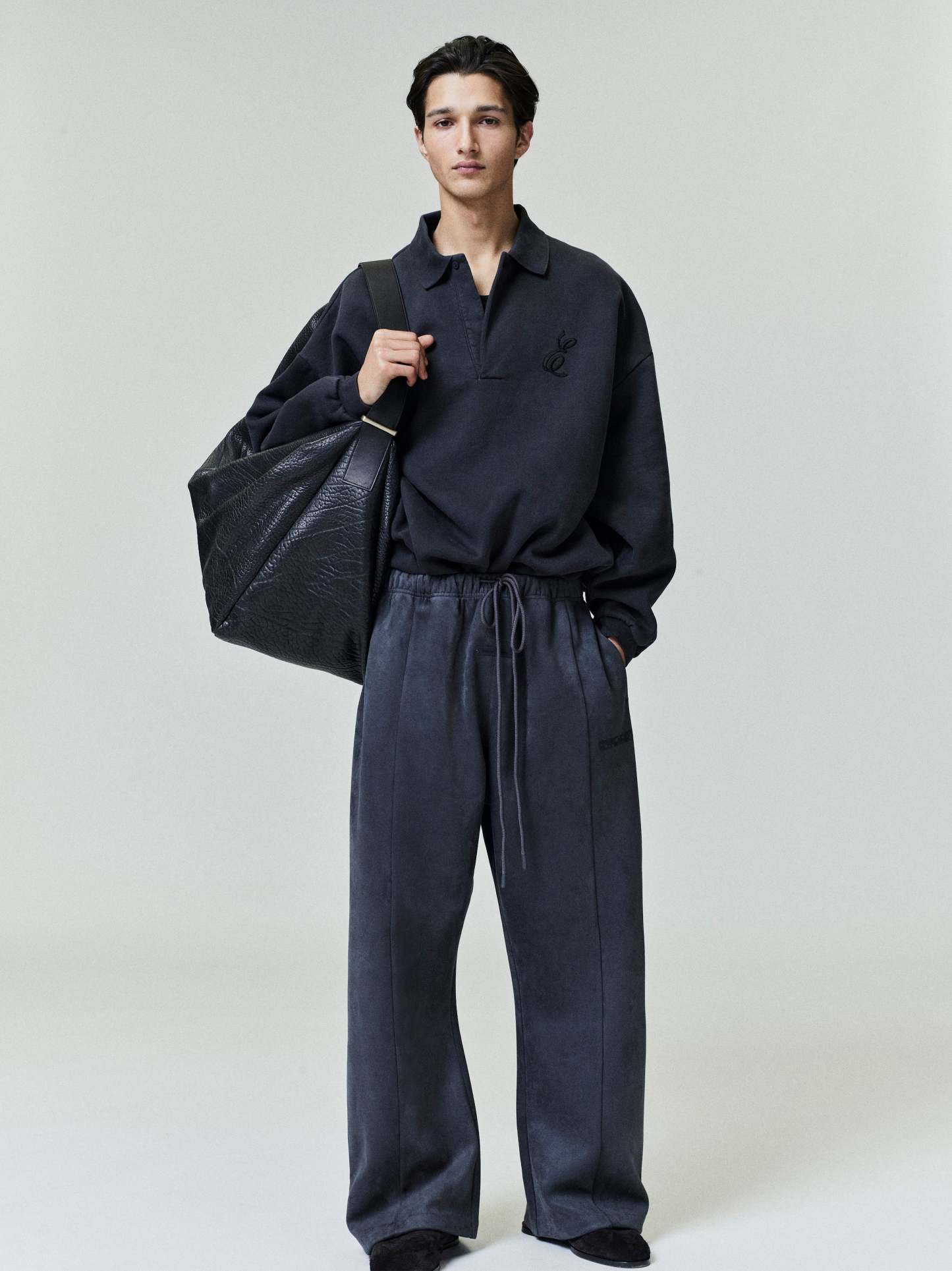 Suede Fleece Flare Sweatpant