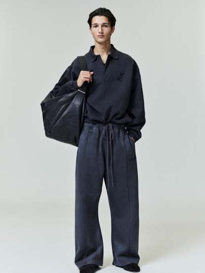 Suede Fleece Flare Sweatpant