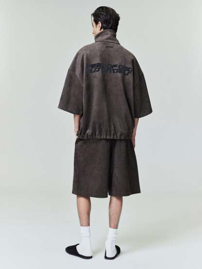 Suede Fleece Relaxed Short