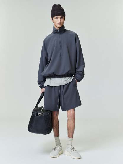 Tech Nylon Half Zip Track Jacket